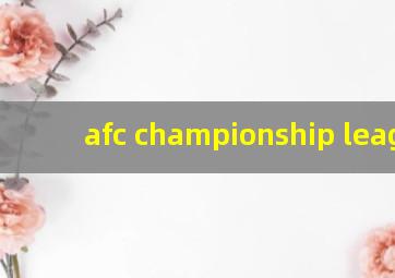 afc championship league